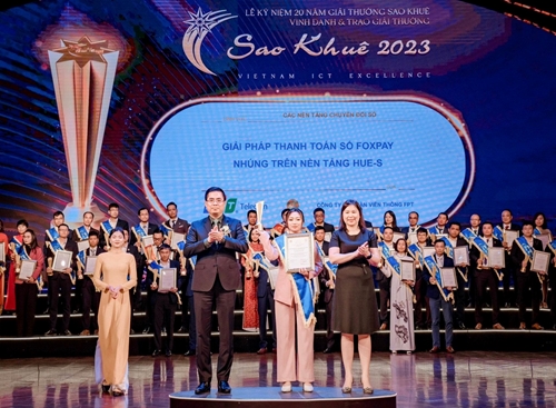Ví điện tử trên Hue-S được vinh danh tại Giải thưởng Sao Khuê 2023