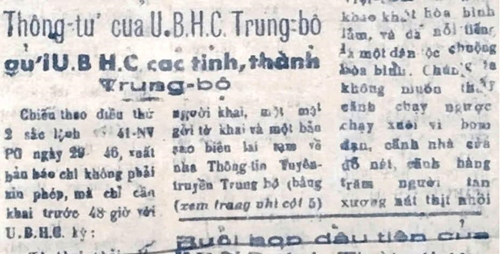 Báo chí buổi đầu ở Huế sau cách mạng Tháng Tám