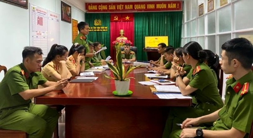 Giám sát chuyên đề đối với 14 tổ chức cơ sở Đoàn trực thuộc Công an tỉnh