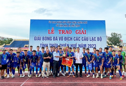 U17 Huế vô địch Giải bóng đá các CLB tỉnh Thừa Thiên Huế năm 2023