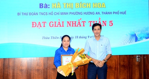 Bí thư Đoàn phường Hương An đoạt giải Nhất cuộc thi tuần thứ 5 về “Dân vận khéo”