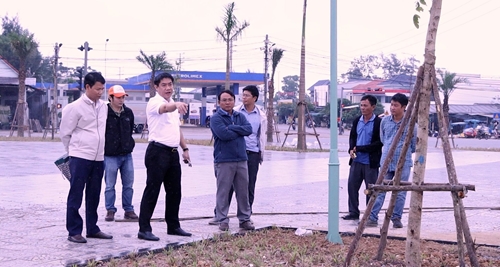 Bí thư Huyện ủy Phú Vang kiểm tra tiến độ thi công các dự án trọng điểm