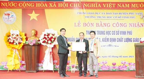 Phú Vang có 49 56 trường học được công nhận trường đạt chuẩn Quốc gia