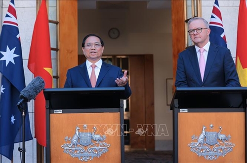 Thủ tướng Australia và Thủ tướng Phạm Minh Chính công bố thiết lập quan hệ Đối tác Chiến lược toàn diện