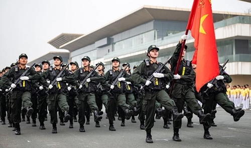 Hơn 5 000 chiến sĩ Cảnh sát cơ động tham gia tổng duyệt lần 1 Lễ kỷ niệm 50 năm ngày truyền thống