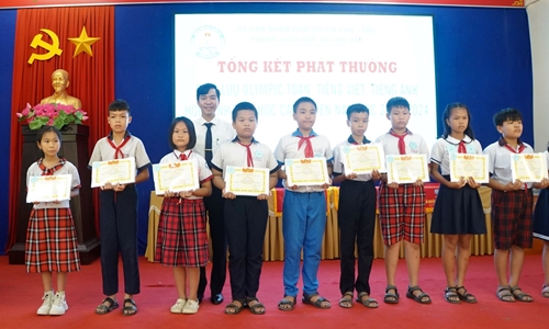 153 học sinh Phú Vang đạt giải giao lưu Olympic Toán, tiếng Việt, tiếng Anh bậc tiểu học