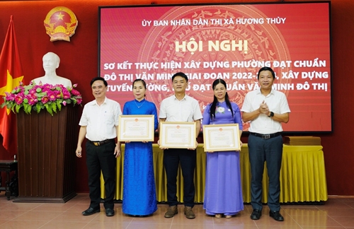 Thủy Dương  Phú Bài được công nhận phường đạt chuẩn đô thị văn minh