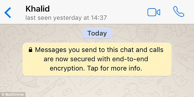 Kẻ khủng bố Khalid Masood đã gửi tin nhắn mã hóa qua ứng dụng Whatsapp vài phút trước khi ra tay. (Ảnh: Dailymail)