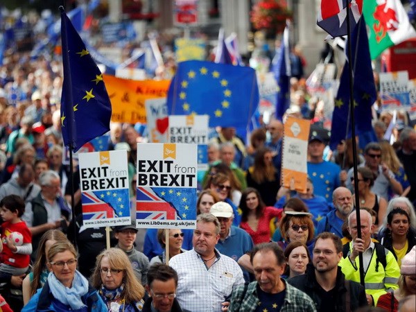 Người dân biểu tình phản đối Brexit ở London. (Nguồn: Reuters)