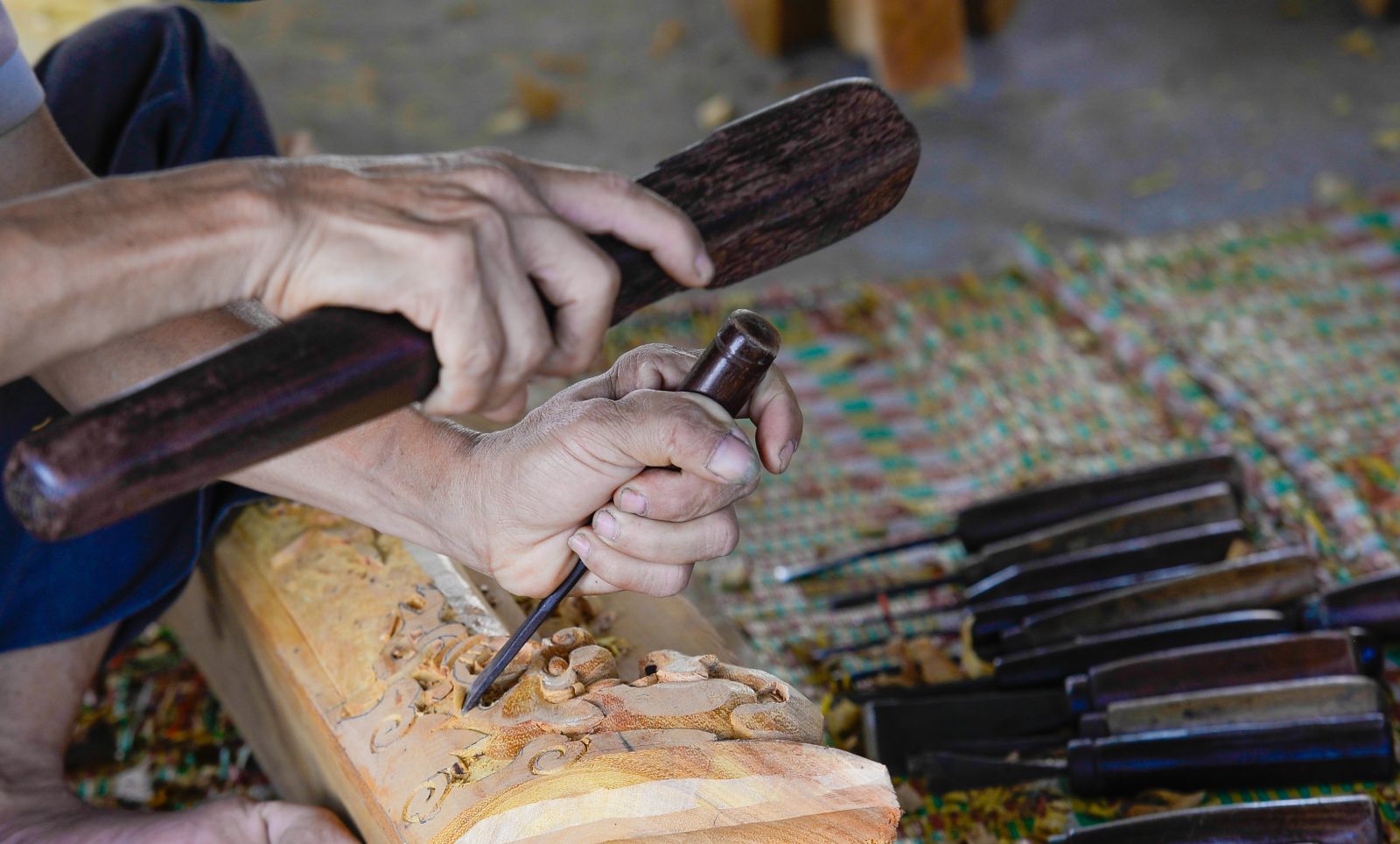 Carefully carving