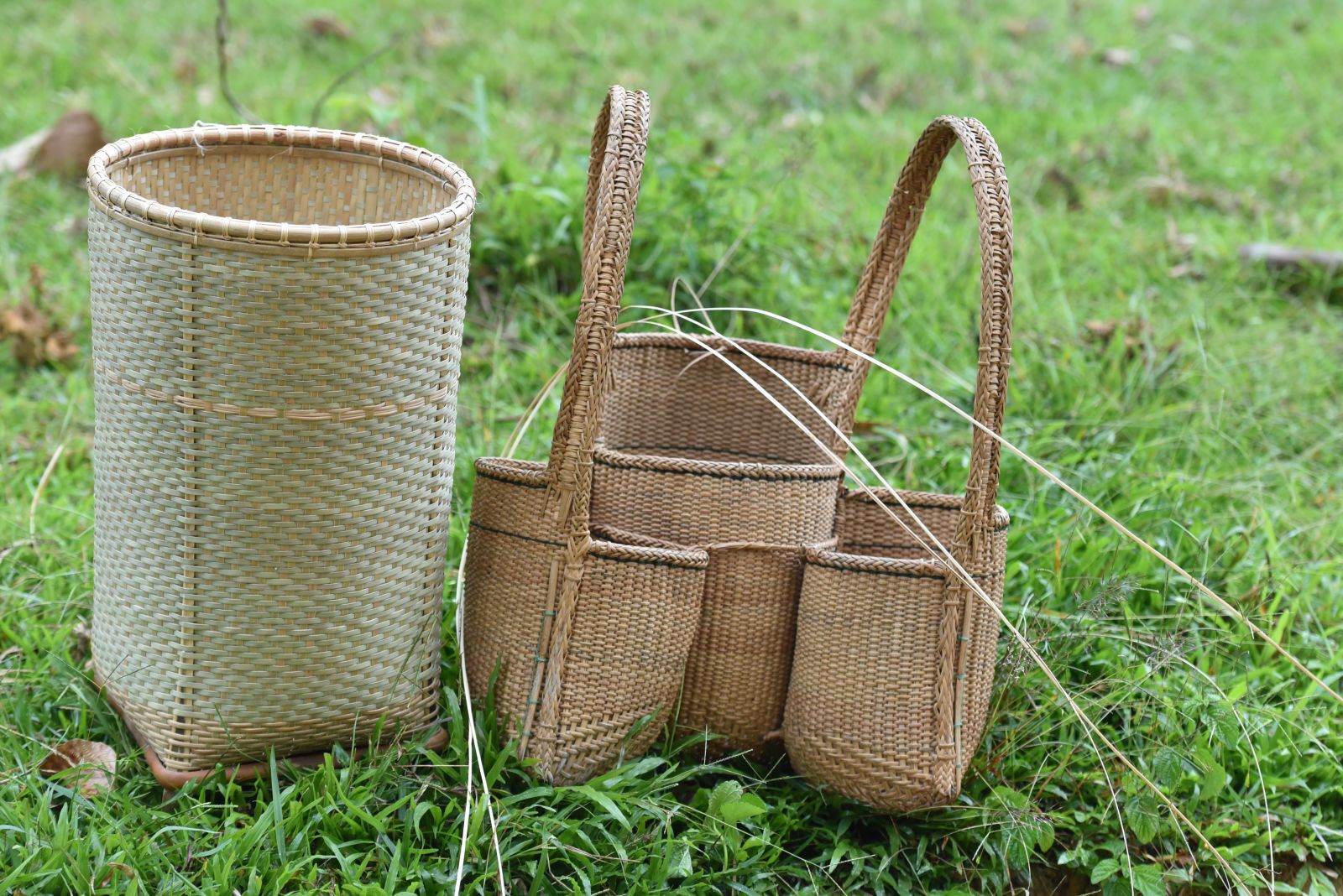 The large and small baskets of many designs have created the distinctions of the highland people