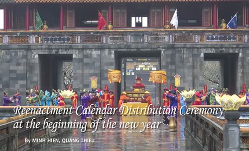 Reenactment Calendar Distribution Ceremony at the beginning of the new year