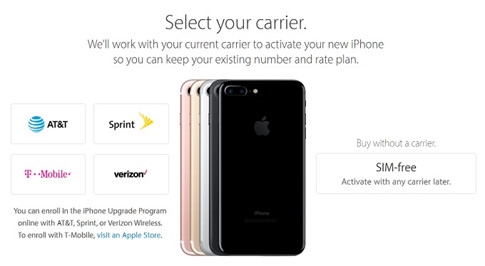 Apple mở bán iPhone 7 không khóa mạng tại Mỹ