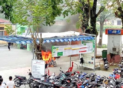 Trường ĐH Nông lâm Hỗ trợ một phần kinh phí để sinh viên bị cháy xe mua lại phương tiện