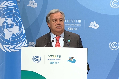 Tổng thư Ký Liên Hiệp quốc kêu gọi đẩy mạnh hợp tác về chống biến đổi khí hậu