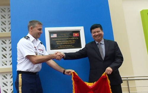 Khánh thành trường mầm non do Bộ Tư lệnh Thái Bình Dương Hoa Kỳ tài trợ