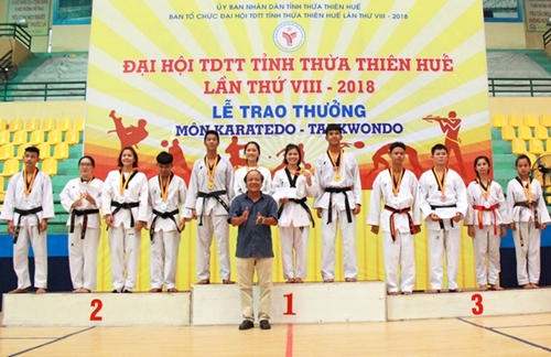 TP Huế và huyện Phong Điền đạt thành tích cao môn Karatedo và Taekwondo