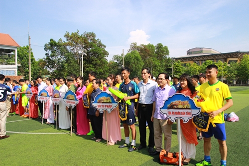 Giải thể dục thể thao bóng đá mini - quần vợt truyền thống Khối thi đua Nội chính tỉnh 2019
