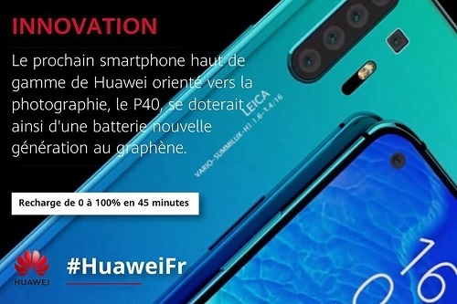 Huawei P40 Pro sẽ trang bị pin graphene