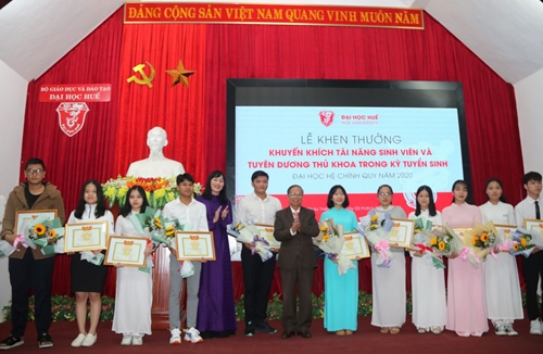 Nearly 50 students awarded for their talent and commended for coming first in the university entrance exam