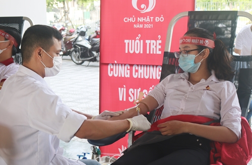 Hơn 250 đoàn viên tham gia hiến máu hưởng ứng “Ngày Chủ nhật đỏ”