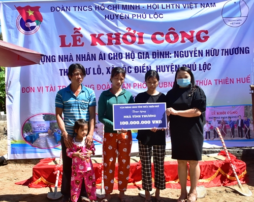 Khởi công xây dựng nhà nhân ái cho hộ nghèo ở Phú Lộc