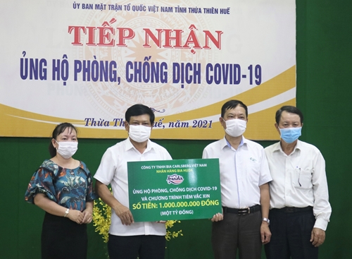 Công ty TNHH Bia Carlsberg Việt Nam ủng hộ 1 tỷ đồng phòng, chống dịch