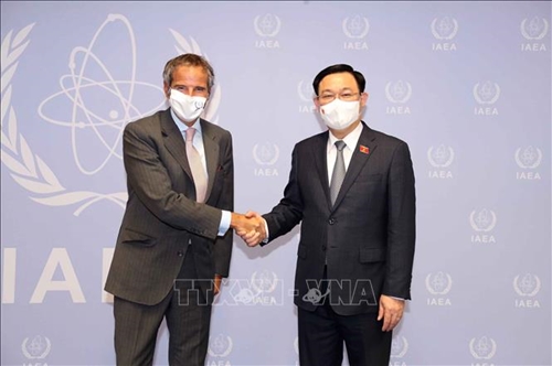 Chủ tịch Quốc hội Vương Đình Huệ gặp Tổng Giám đốc IAEA