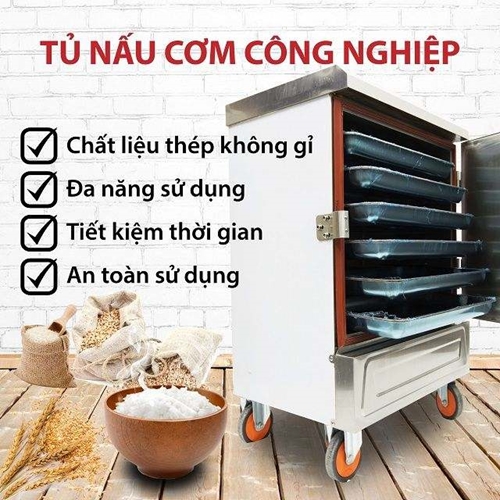 Tủ nấu cơm công nghiệp Quang Huy Plaza chinh phục thị trường Việt