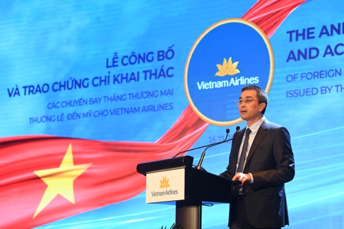 Vietnam Airlines công bố chuyến bay thẳng thường lệ đầu tiên đến Mỹ