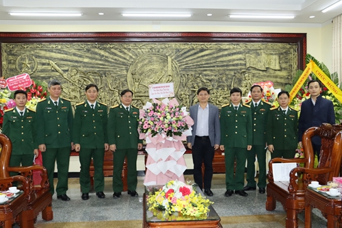 Phó Chủ tịch UBND tỉnh Nguyễn Thanh Bình thăm, chúc mừng cán bộ, chiến sĩ lực lượng vũ trang tỉnh