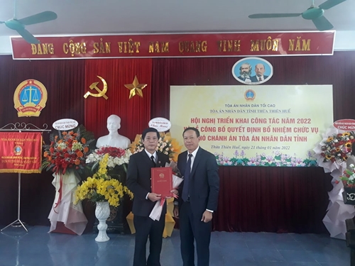 Ông Bùi Văn Thanh được bổ nhiệm Phó Chánh án Tòa án nhân dân tỉnh