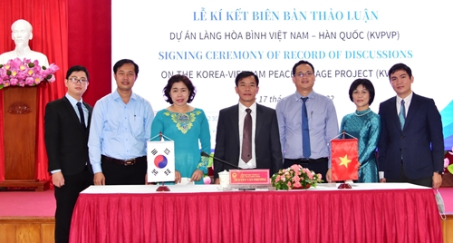 Ký kết dự án Làng hòa bình Việt Nam – Hàn Quốc