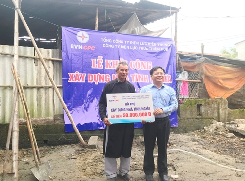 Điện lực tỉnh hỗ trợ xây nhà tình nghĩa ở Quảng Điền