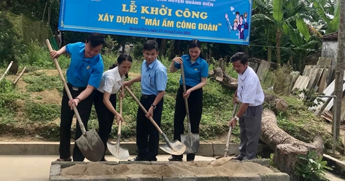 Khởi công “Mái ấm Công đoàn” cho đoàn viên huyện Quảng Điền