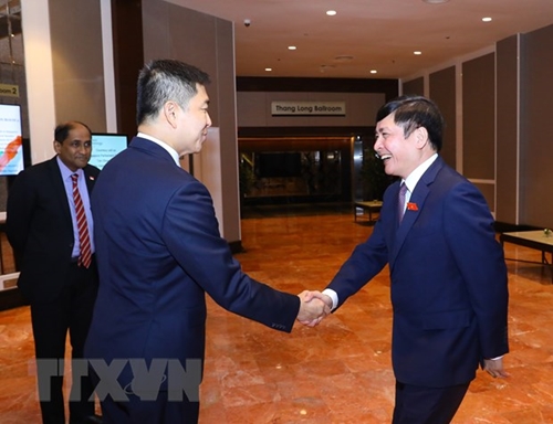 Chủ tịch QH Singapore tiếp Chủ tịch Nhóm hữu nghị Việt Nam-ASEAN