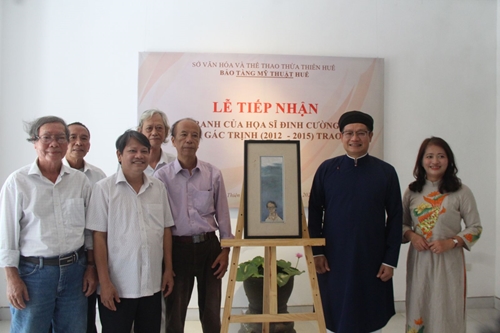 The Gac Trinh Group donates a painting by the late artist Dinh Cuong to Hue Museum of Fine Arts