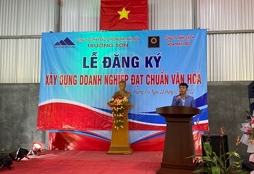 Hương Trà Doanh nghiệp đăng ký xây dựng đạt chuẩn văn hoá