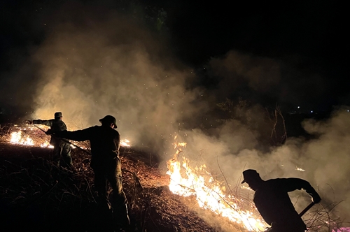 Huy động lực lượng giúp người dân chữa cháy rừng