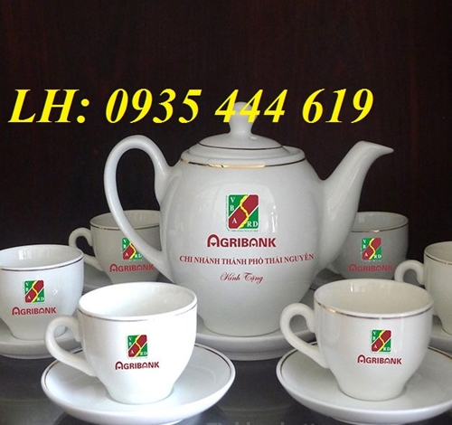 Bộ ấm trà in logo theo yêu cầu, ấm trà quà tặng tại Huế